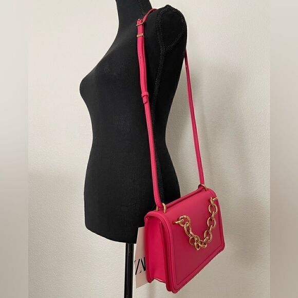 NWT Zara Chain Trim Crossbody Bag - Picture 8 of 13